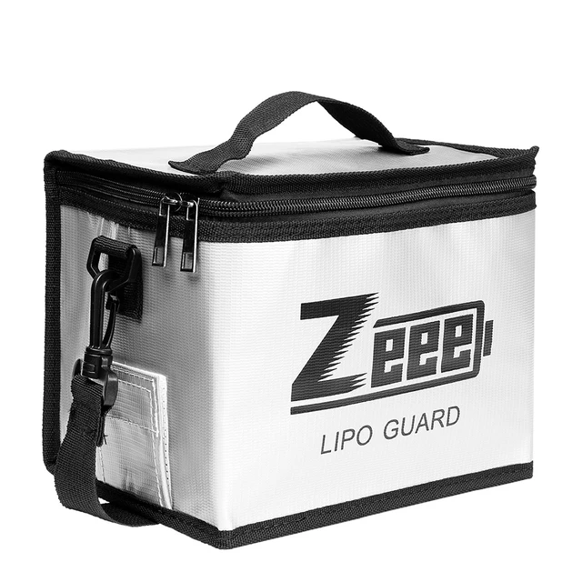 Zeee Lipo Battery Safe Bag 215*145*165mm Fireproof Explosionproof Bag RC Lipo Battery Guard Safe Portable Storage Handbag