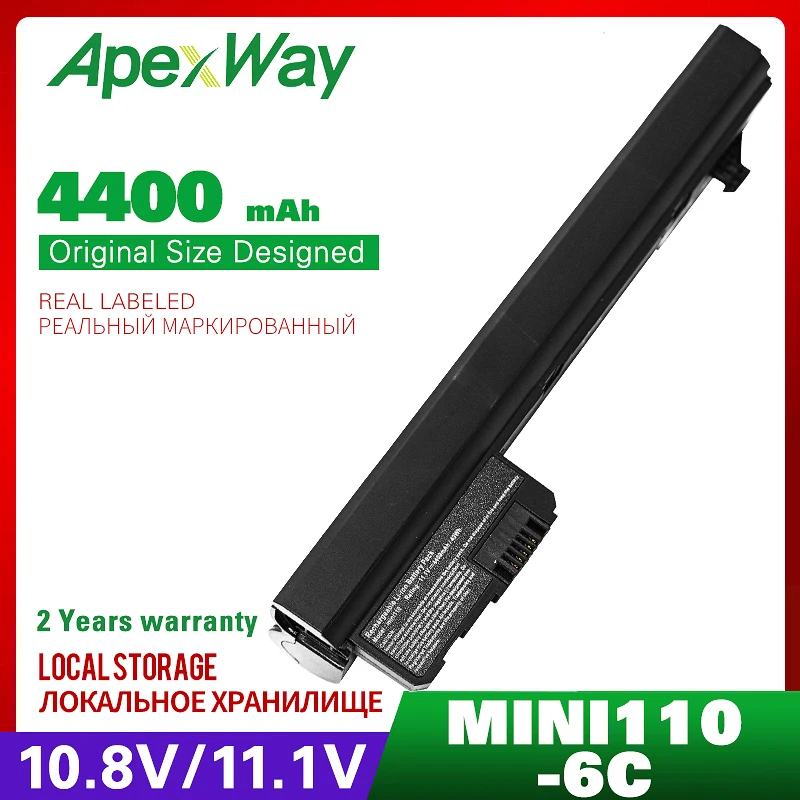 Аккумулятор для ноутбука HP Mini 4400 1101 110 001 HSTNN CB0C NY221AA COMPAQ 1000 CQ10 166SB|laptop battery macbook|battery