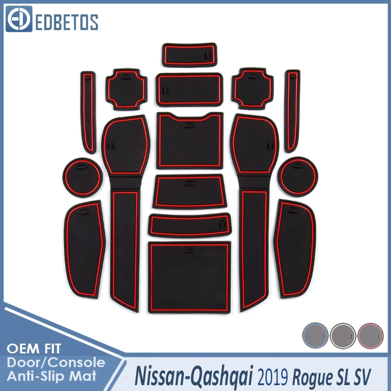 Автомобильный Гаджет коврик для Nissan Qashqai Rogue SL SV аксессуары гелевая накладка резиновые ворота Слот коврик чашки коврики Tapis Voiture