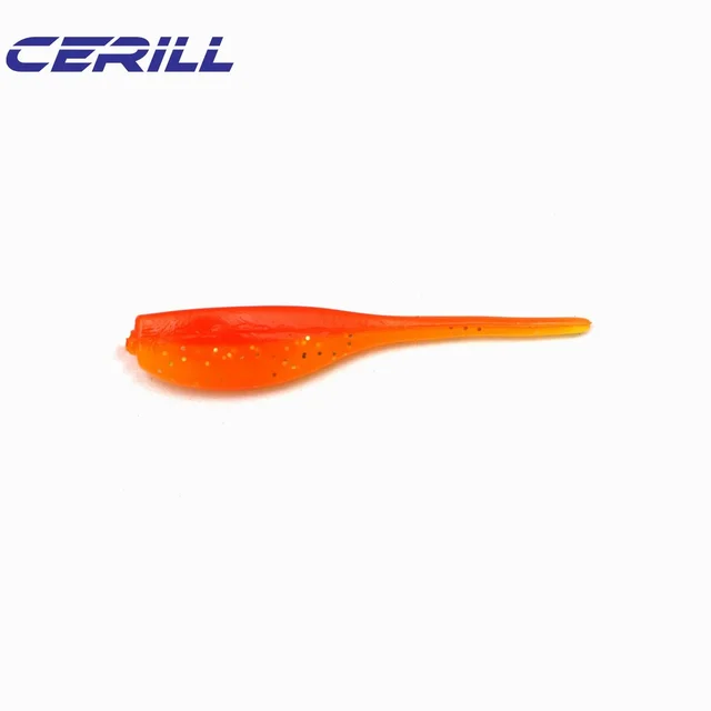 Lot 10-20 Shiner Soft Fishing Lure Mini Double Color Single Needle Tail Silicone Artificial Worm Bait Wobblers Swimbait Tackle Color 8