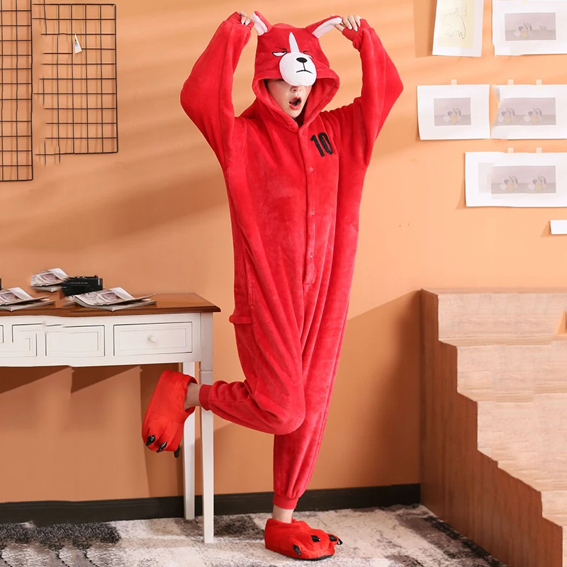 Для женщин FunnyOnesies Косплей Shiba Лисья Секретная служба (Inu Kigurumis красный собака