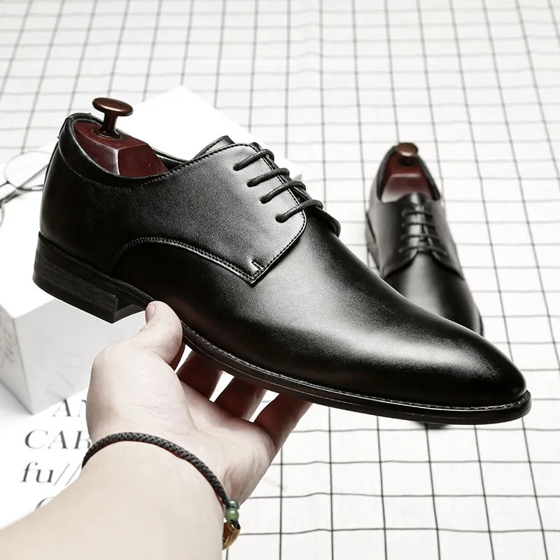 

Xin yi da Fashion Simple Trend MEN'S Casual Shoes Versatile Business Shoes Comfortable Leather Shoes 8022-b