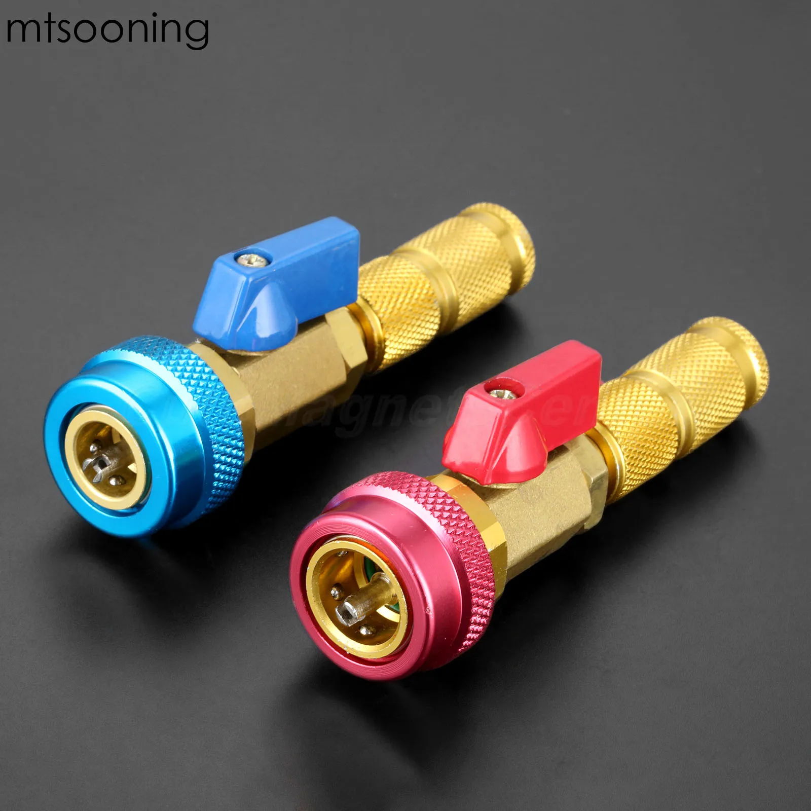 

mtsooning Auto Car Air Conditioning Valve Core R134a Quick Remover Installer Low Pressure Refrigerant Freon Adapter Kit