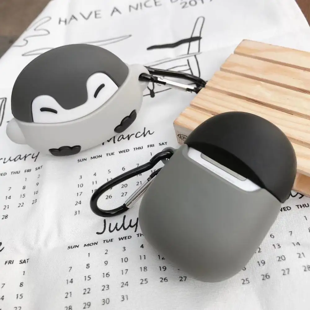 Модный милый пингвин, детский силиконовый чехол для Apple Airpods pro 1/2, Bluetooth, беспроводная гарнитура, зарядный Чехол, аксессуары