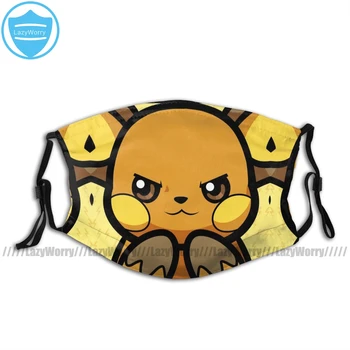 

Pikachu Mouth Face Mask Raichu Facial Mask Fashion Funny with 2 Filters for Adult