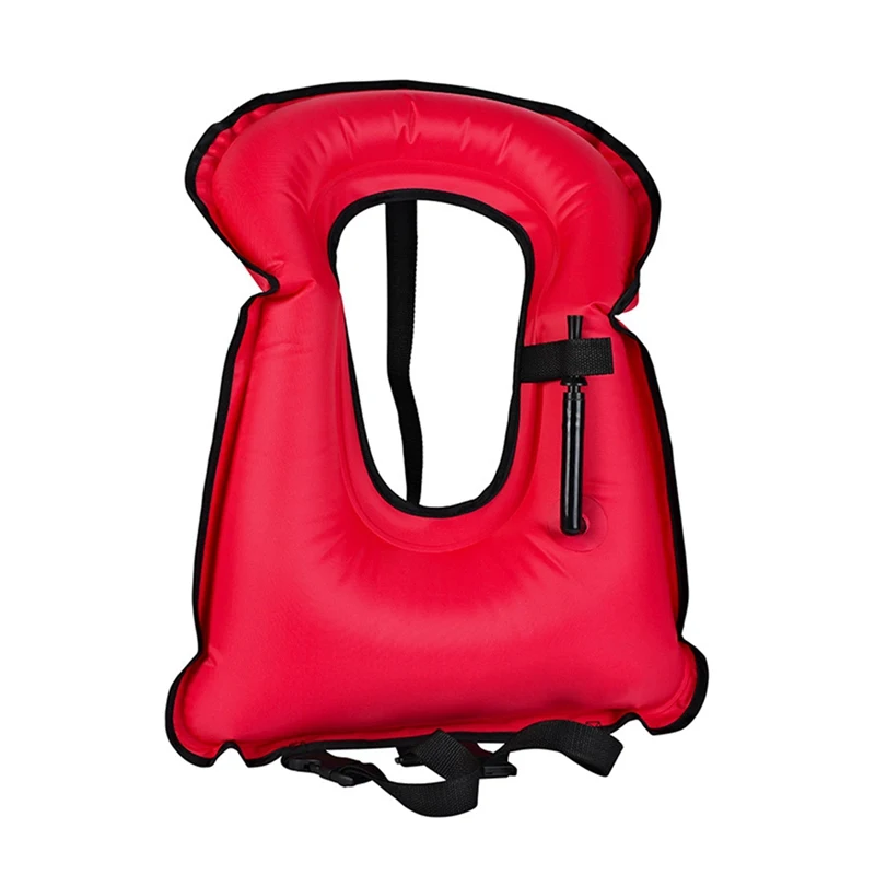 Красный Life jackets for kids snorkeling inflatable adjustable swimming life vest jacket outdoor snorkeling survival swimwear sportswear - Цвет: Красный