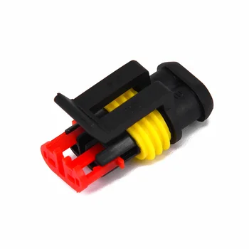 

20pc/Set 2 Pin Way Car Auto Waterproof Electrical Connector Plug Socket Wire Kit Suit For18 AWG Wire And Smaller