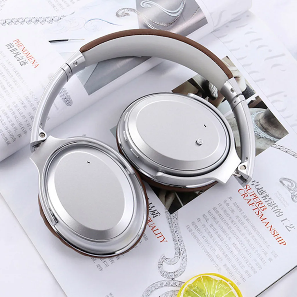 Белый Mosunx QC65 портативные Bluetooth беспроводные наушники Стерео шумоподавление Hi-Fi бас наушники с микрофоном FM - Цвет: Белый