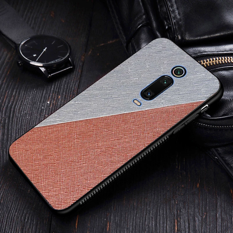 Etui, чехол, чехол, для Xiao mi Red mi k20 pro mi 9t Pro тканевая ткань Texure Bumper SiIicone мягкий бампер рамка задняя крышка чехол для телефона s