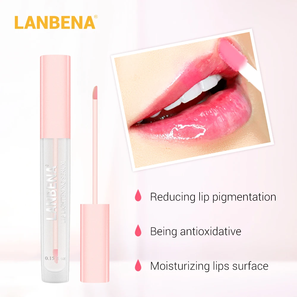 LANBENA косметика осветляющая сыворотка для губ жидкий блеск уменьшающий