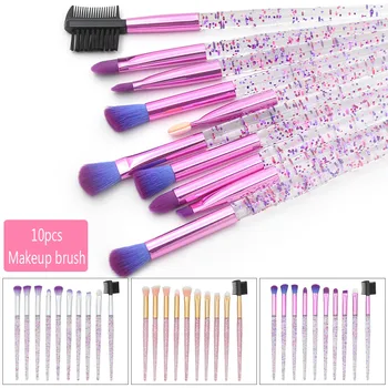 

10pcs Makeup Cosmetic Blush Brush Eyebrow Foundation Powder Brushes Kit Set Beauty Make Up Brush Maquiagem