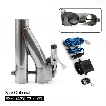 

Car modified electric exhaust valve set two in one double valve variable remote control sound volume new Y pipe exhaust pipe