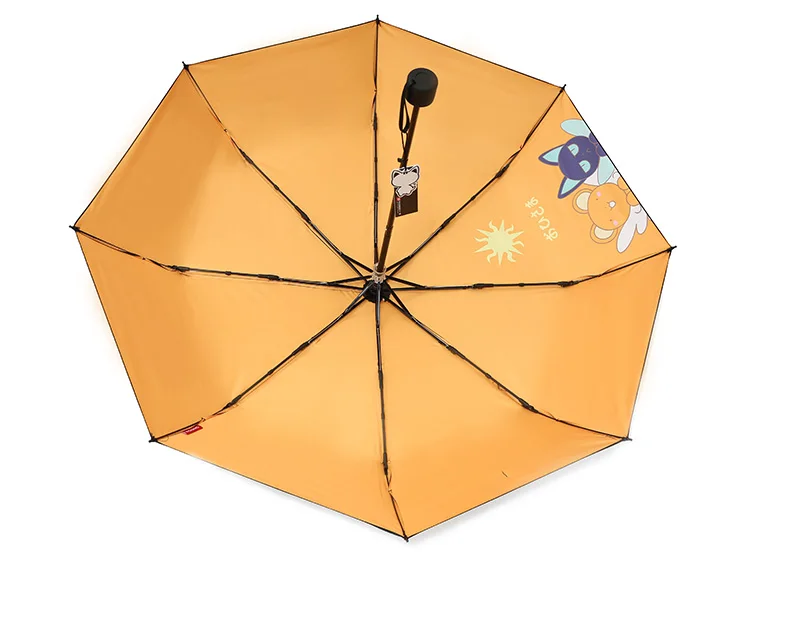 Аниме Сейлор Мун карта Captor зонтик с рисунком сакуры Три складной Анти-УФ зонтик для защиты от ветра косплей реквизит коллекционный Рождественский подарок