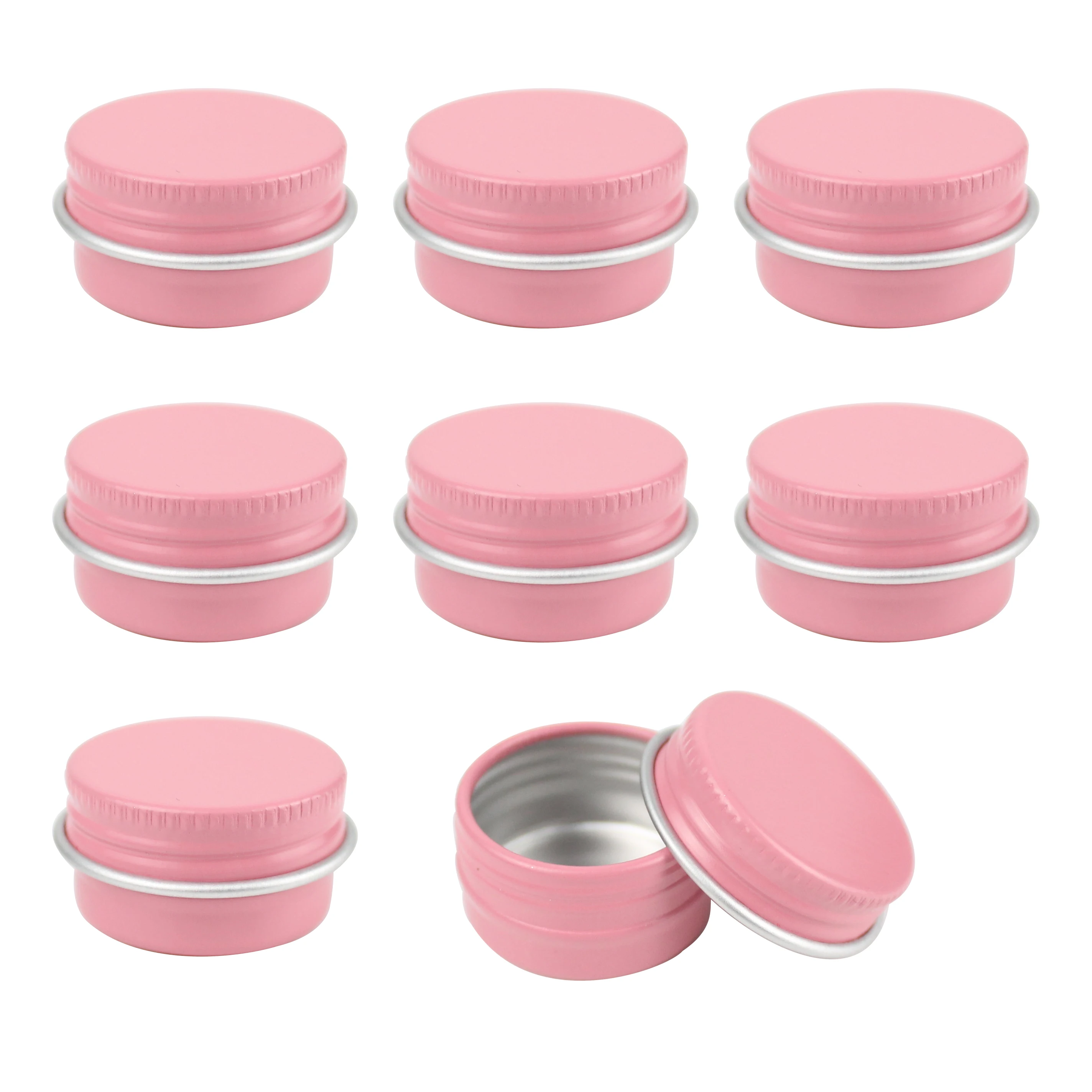 10pcs Cosmetic Container Refillable Bottles 5g Aluminum Tin Jars Lip ...
