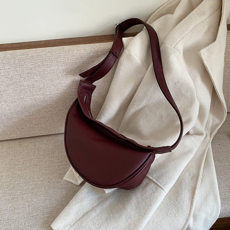 [BXX] одноцветные женские Сумки из искусственной кожи через плечо, сумки на талию для женщин, женские сумки через плечо, брендовые дизайнерские сумки HI957 - Цвет: purple and red