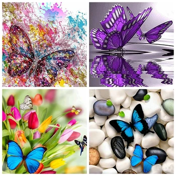 

Diamond Embroidery 5D DIY diamond painting butterfly Cross Stitch animal Pattern Resin Diamond Mosaic home decoration painting