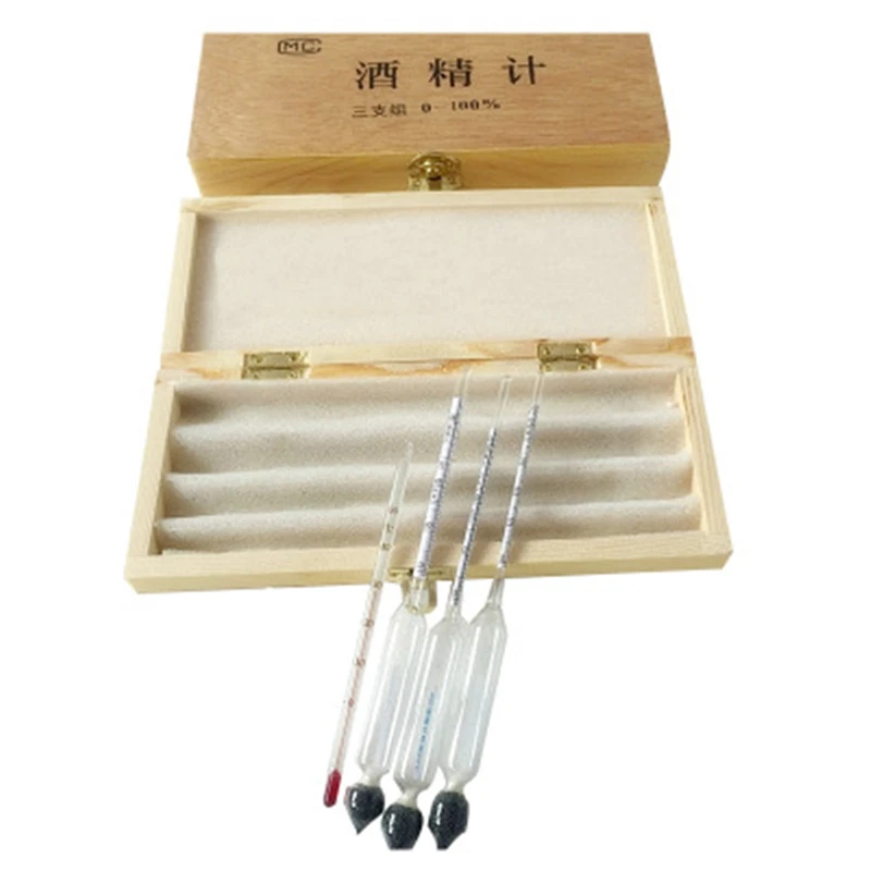 

Hydrometer Tester Vintage Measuring Bottle Set Tool Alcoholmeter Alcohol Meter Wine Concentration Meter 0-100 Hydrometer Alcoho