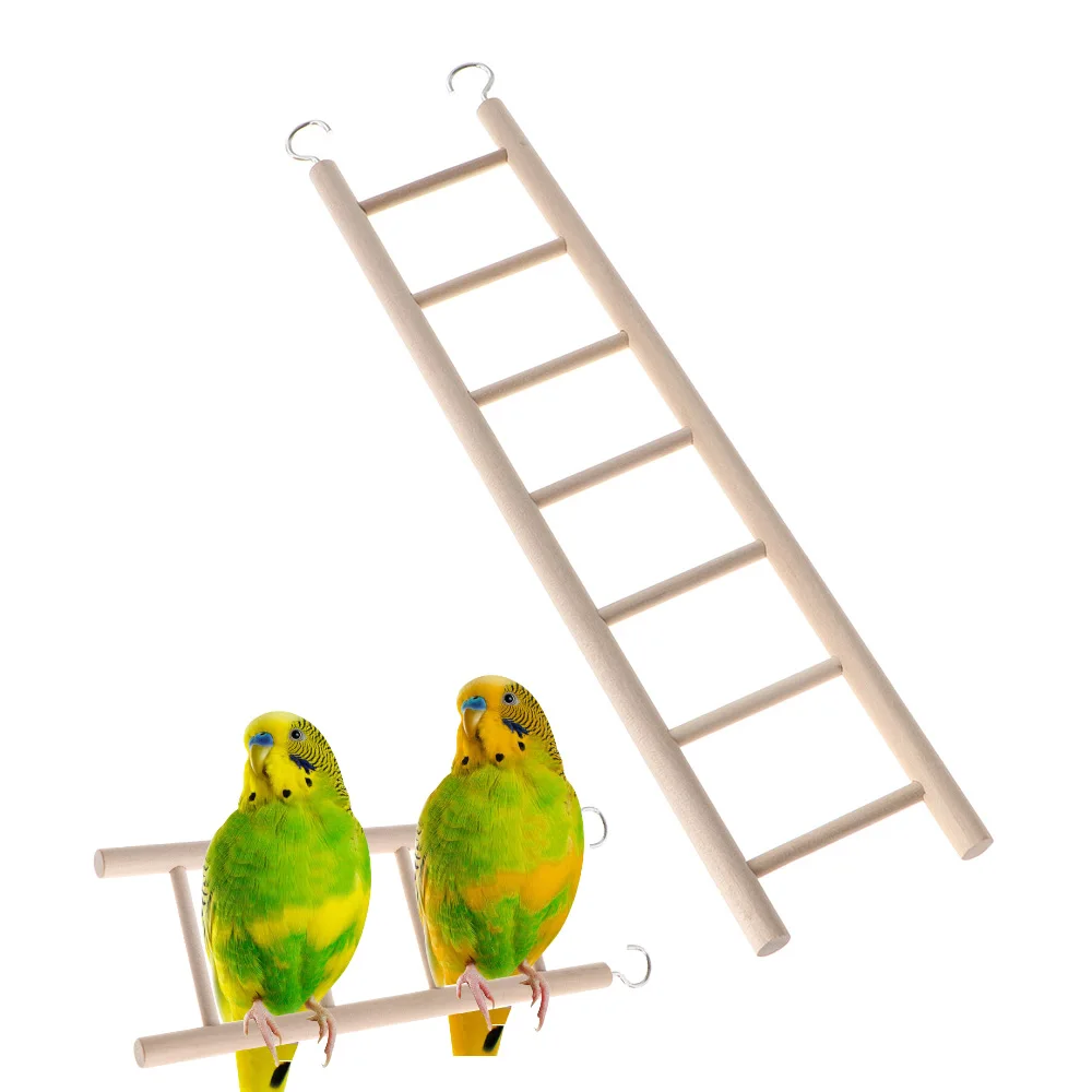 Climbing 3/4/5/6/7/8 Ladder Bird Cage Handcraft Wooden Swing Scratcher Birds Toys Parrot Training Supplies Durable Wholes | Дом и сад