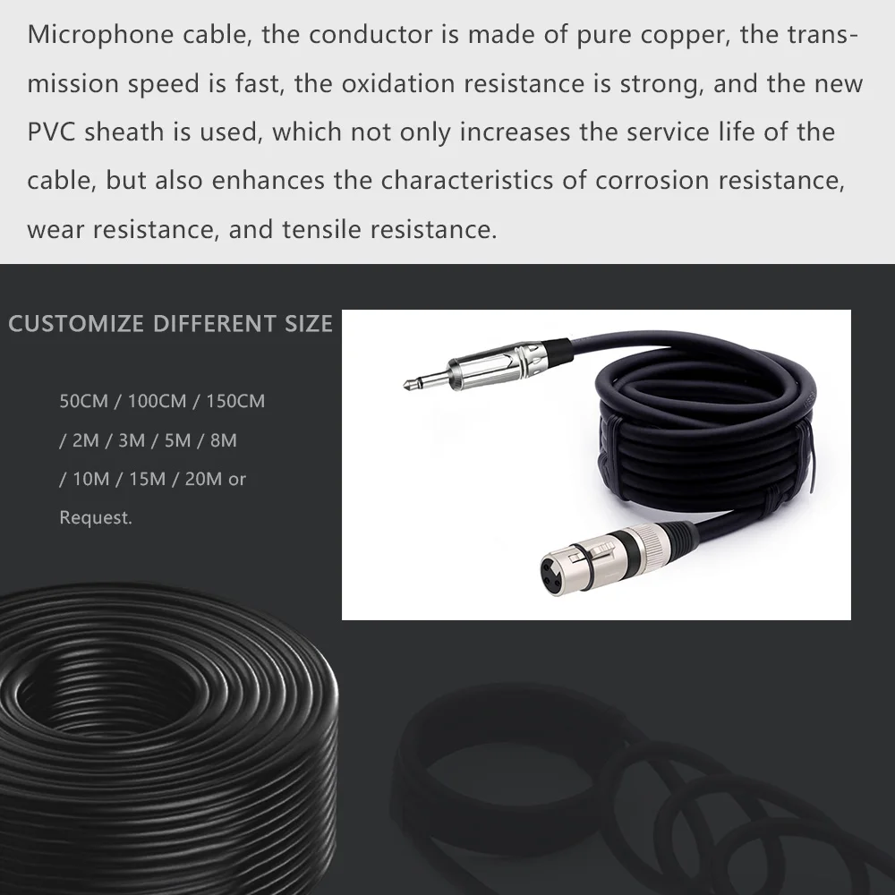  ̴  -3  XLR  Ŀ, TS ũ ȣ  ̺, AMP 1/8 ġ-XLR  ڵ, 3.5mm