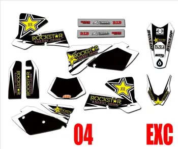 

6 styles Full set of Stickers Kits Free Customized Graphics & Backgrounds Decals for KTM EXC 200 250 300 400 450 525 2004 EXC