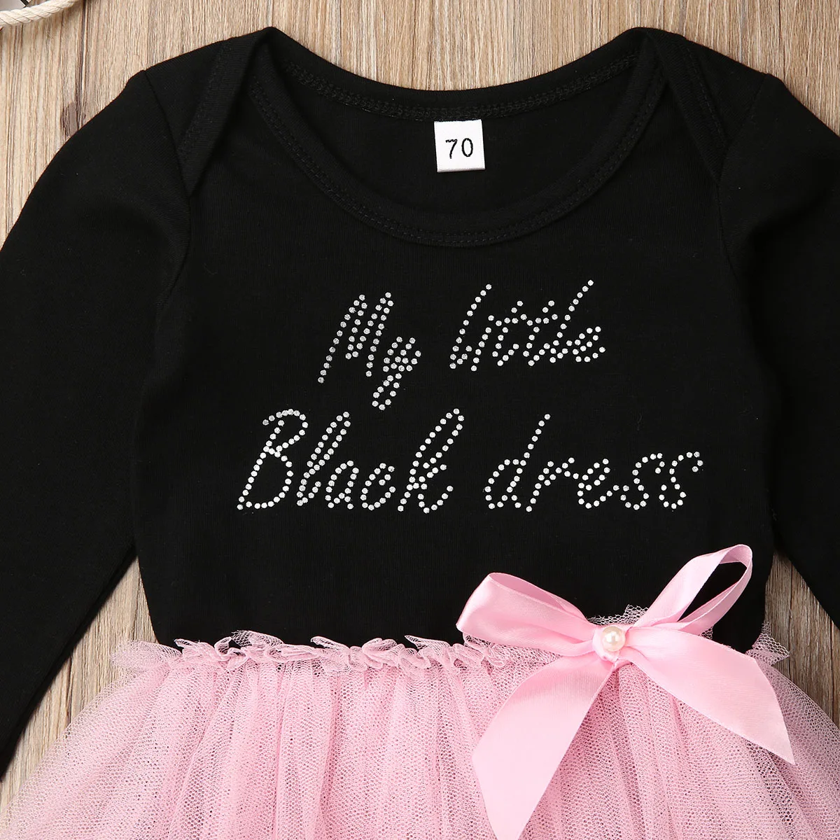 Вечерние платья-ромперы принцессы для новорожденных девочек розовые/черные кружевные платья-пачки с буквенным принтом для детей от 0 до 18 месяцев