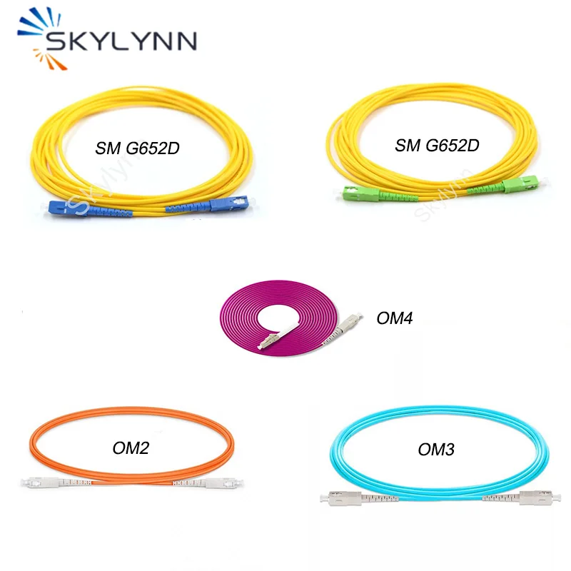 

10PCS SC-SC 20 Meter SC-SC UPC/APC Polished SM G652D OS2 MM OM2/OM3/OM4 SX Core 3.0mm Diameter LSZH Fiber Optic Patch Cord