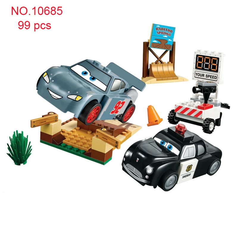 

Disney 10685 Cars general mobilization 3 Lightning Juniors Car compatible toy 10742 Building Blocks Model Sets children toy gift