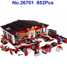 Ausini 26701 852 шт technic гоночный автомобиль станция строительный блок игрушка