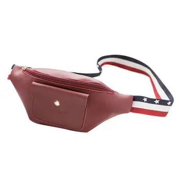 

Fashion Waist Fanny Pack Women PU Leather Belt Zipper Waist Bag Chest Tote Purse 23GE