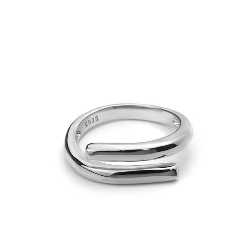 925 Sterling Silver Rings for Women Open Vintage Wedding Trendy Large Adjustable silver rings silver ring wedding rings