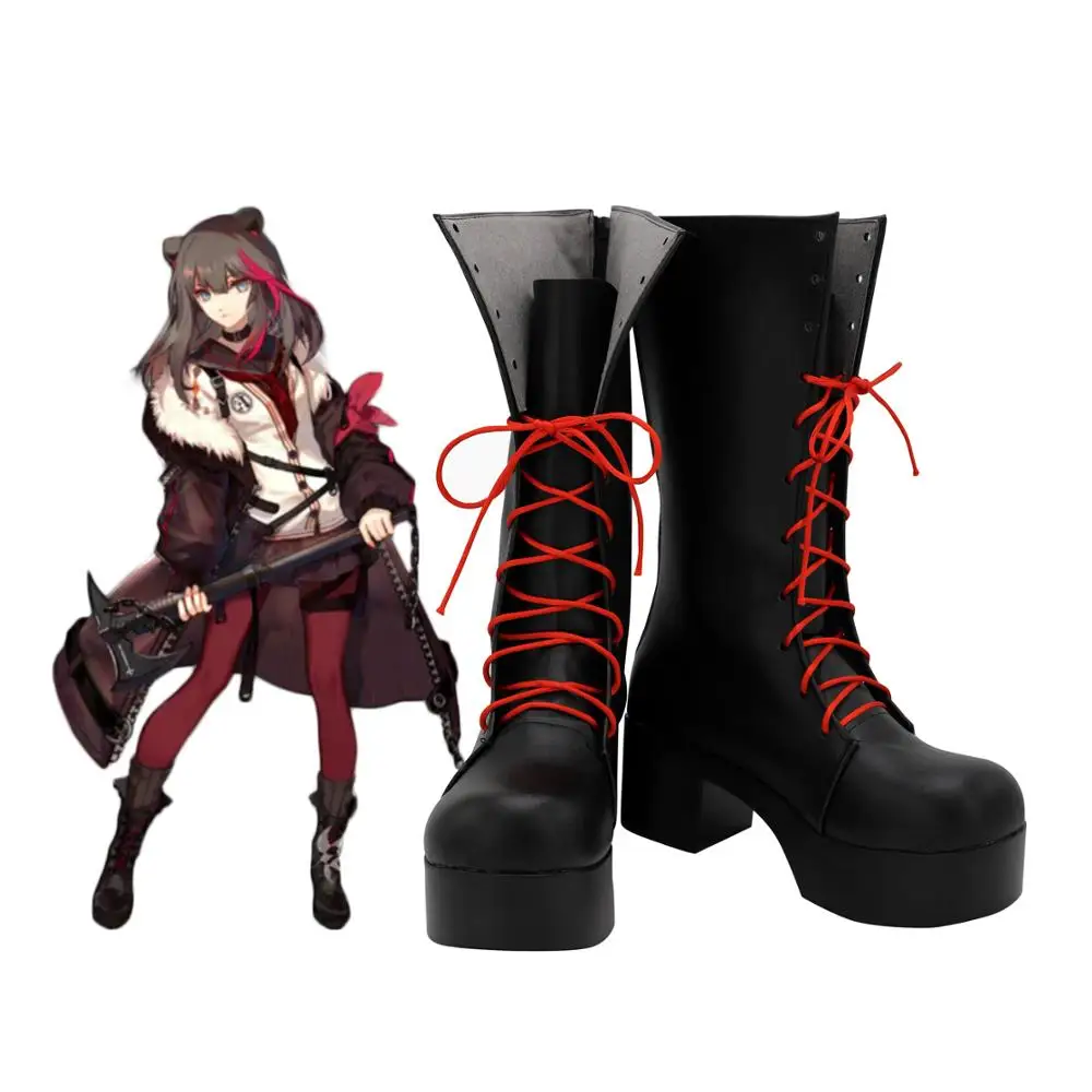 

Arknights Zima Cosplay Boots High Heel Black Shoes Custom Made