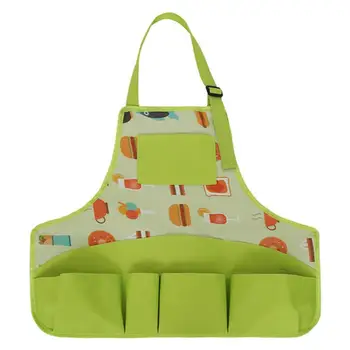 

1Pc House Chores Kids Apron Cleaning Gardening Cooking Adjustable Neck Strap Children Apron With Pockets