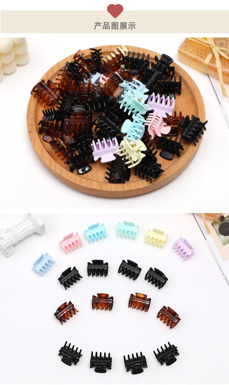 banana hair clips 6PCS Sweet Mini Candy Acrylic Hairpin Small Catch Bangs For Women Girls Barrettes Claw Crab Hairpins Chic Hair Accessories butterfly hair clips