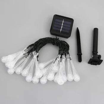 

Waterproof 20 LEDs 3.1M Drop LED String Light Outdoor Solar Garden Lamp with 4 Color For Christmas Wedding Party Decoration hot