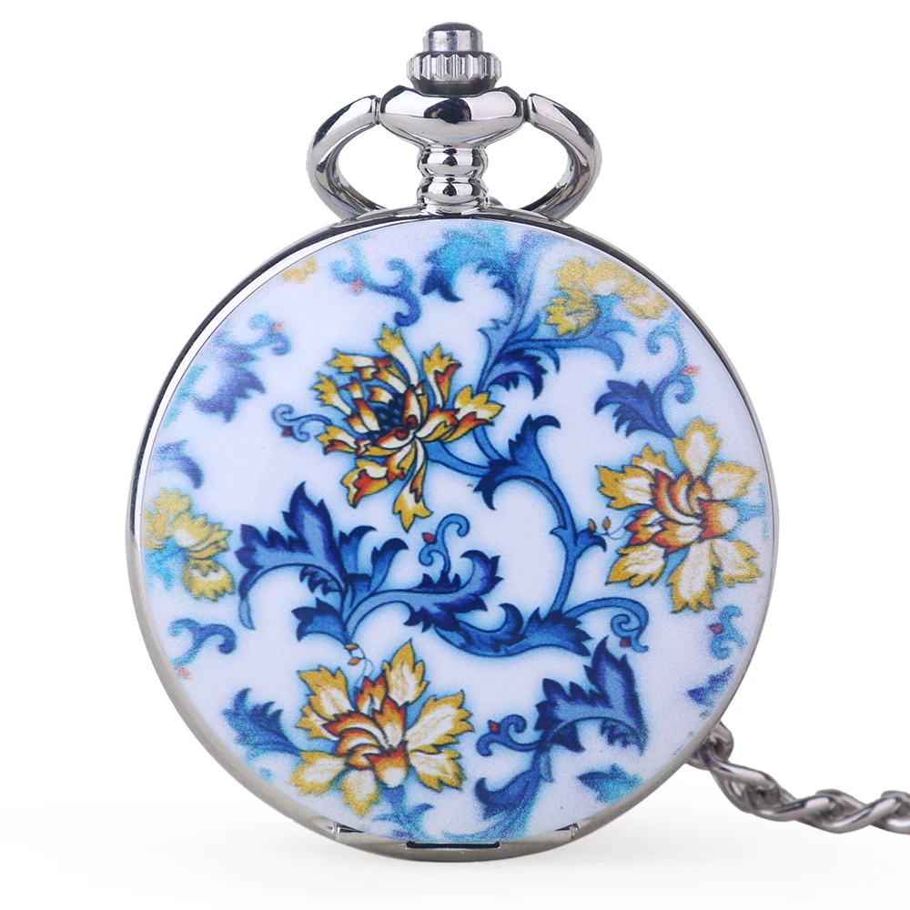 Fashion New Design Elegant Mechanical Pocket Watch Stainless Steel Hand Winding Clock FOB Chain Men Women Gift