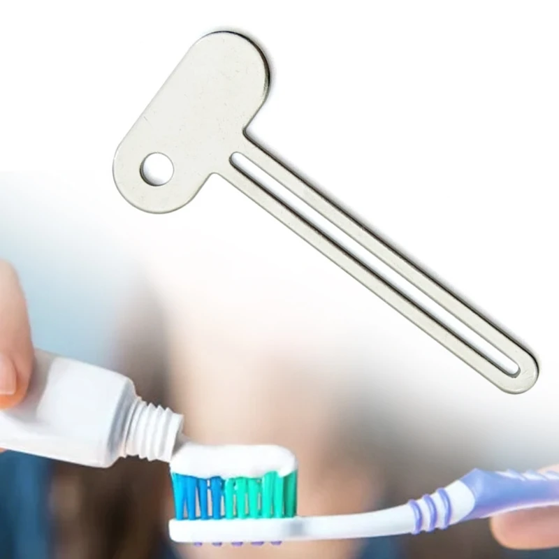 Semicircular Metal Manual Toothpaste Squeezer Stainless Steel Dispenser Tube Squeezer Hand Cream Tube Key Set Practical Gadget 4