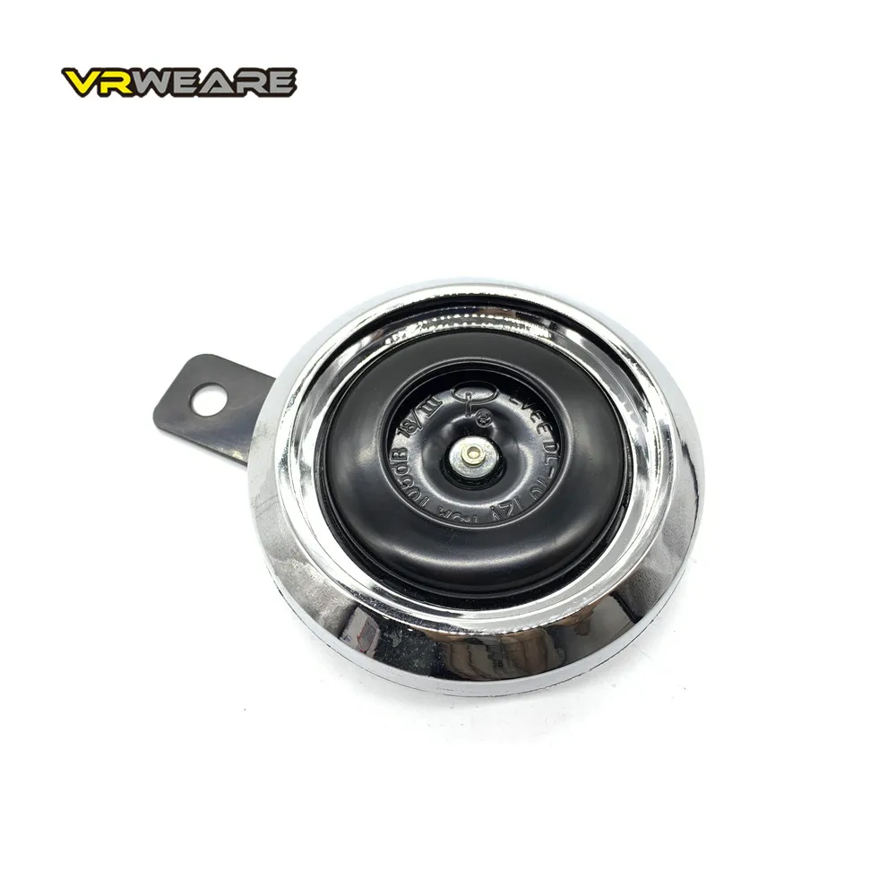 Motorcycle Horn DC 12V Motorcycle Electric Horn Chrome plated Waterproof loud horn Motorbike Vehicle Classic Horn With Cover Universal