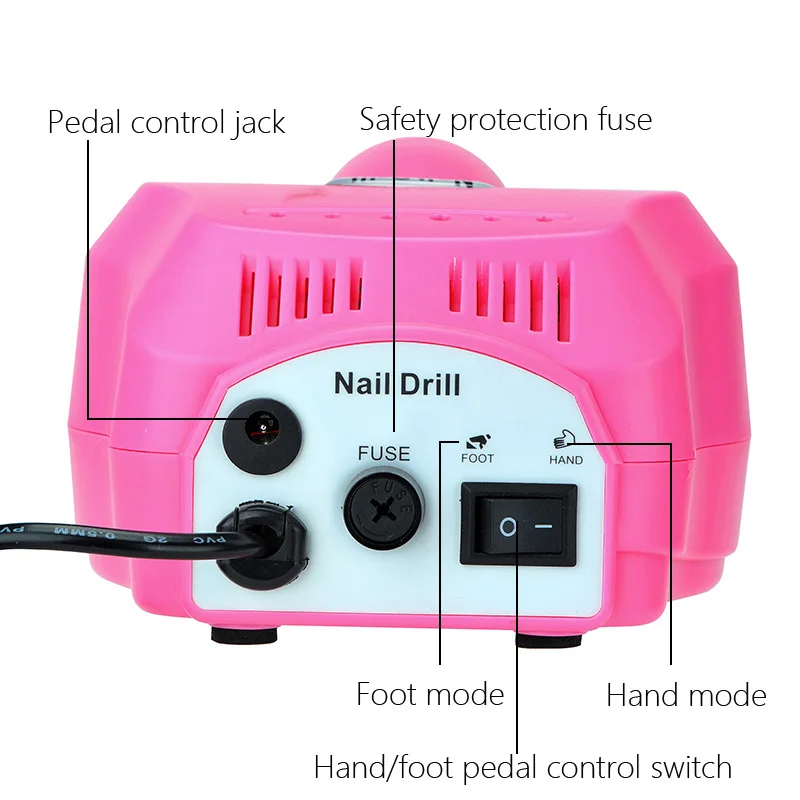  35000/20000 RPM Electric Nail Drill Machine Set Milling Cutter for Manicure Pedicure Gel Cuticle Ro