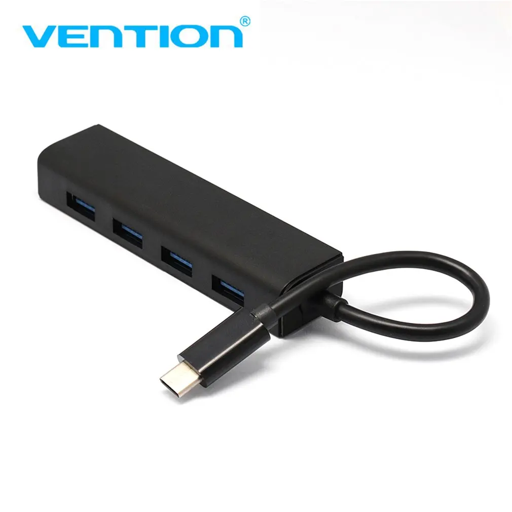 Vention Тип с разъемами типа C и 4-Порты и разъёмы USB 3,0 концентратор высокой Скорость Трансмиссия GL 3520 чип концентратор переходник разветвитель Портативный для ноутбука Macbook