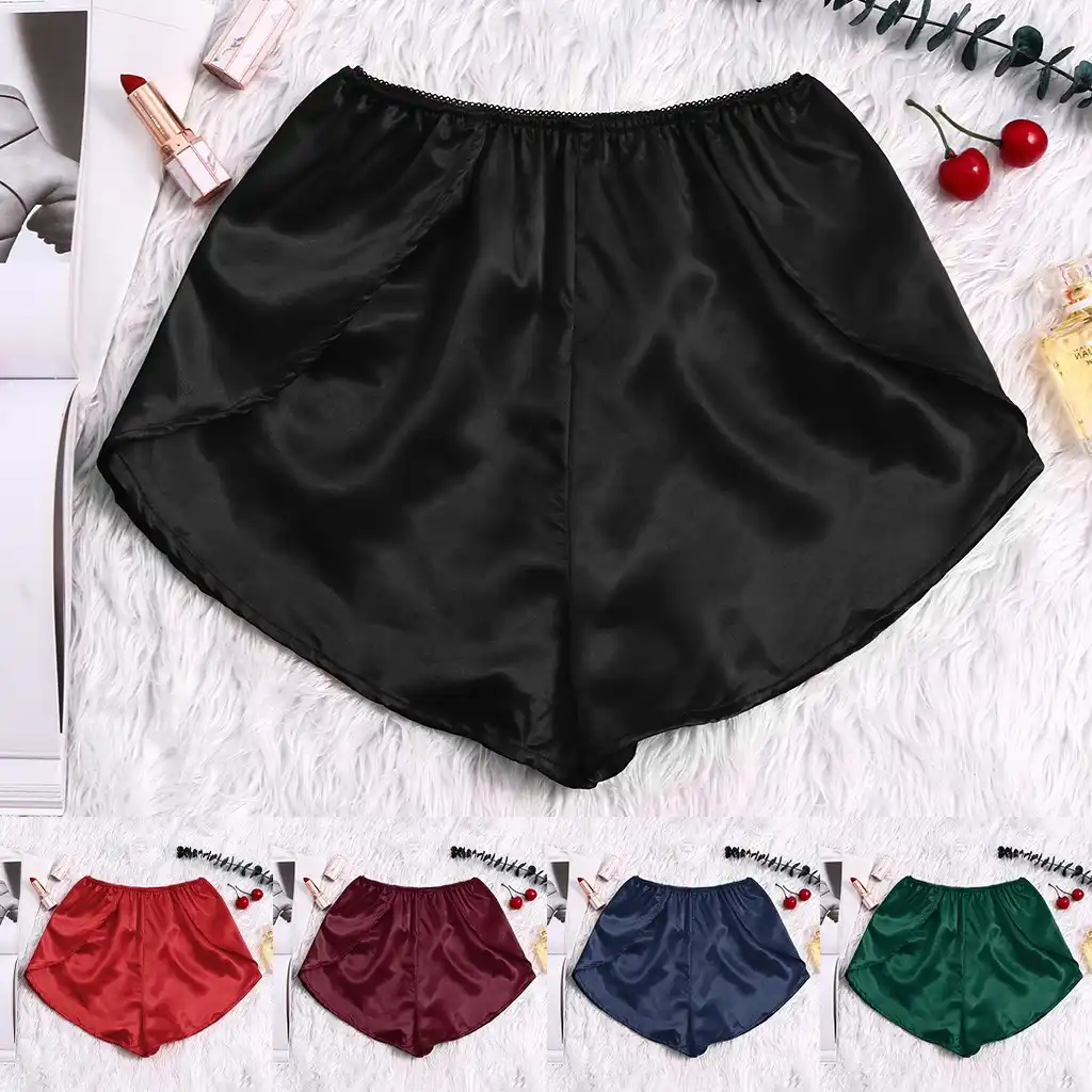 plus size satin shorts