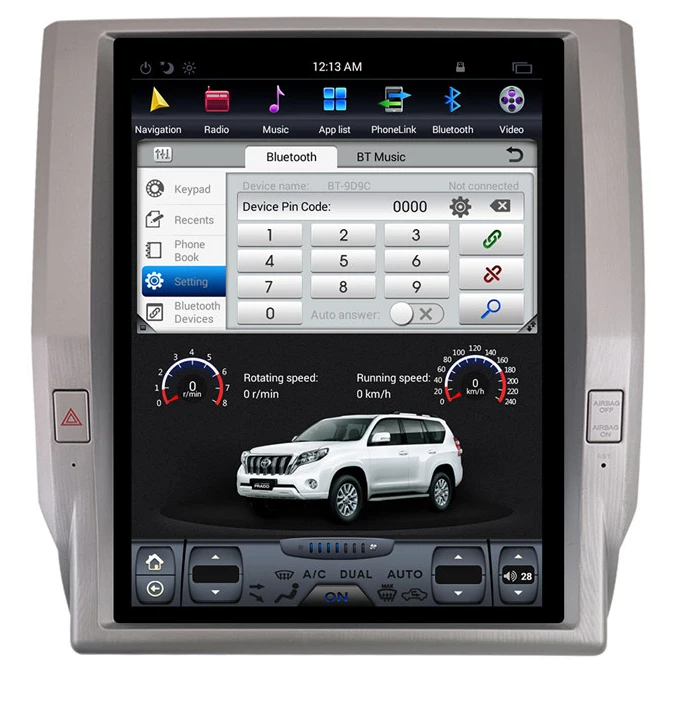 

12.1" tesla style vertical screen android 8.1 Six core Car GPS radio Navigation for Toyota Tundra 2014-2018