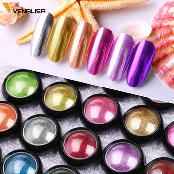 

Venalisa Nail Gel Polish Pigment Mirror Powder 2020 Newest Product 27 Colors Nail Art Nail Enamel Chrome Dipping Acrylic Powder