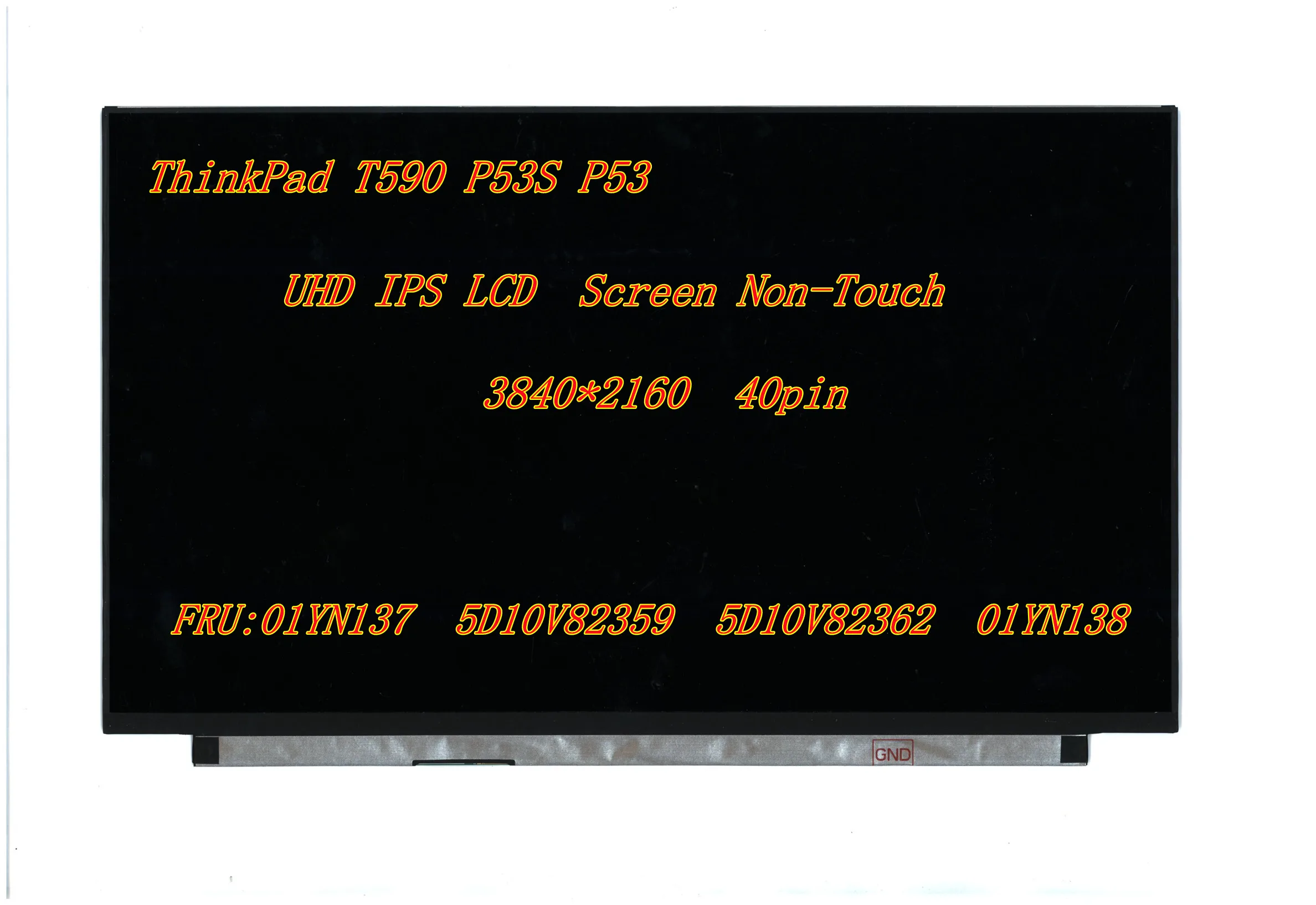 Nuovo/Orig Per Lenovo Thinkpad T590 P53S P53 Uhd 3840*2160 Ips Lcd Led Screen Display Non Touch Digitizer Screen Panel 01 Yn137
