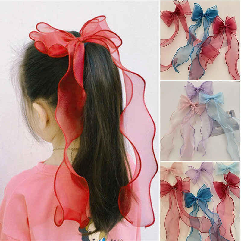 

Шпилька для волос из органзы с бантом для девочек шпилька для волос в стиле принцессы для девочек зажимы для лент заколки для волос с бантом аксессуары для волос FS99