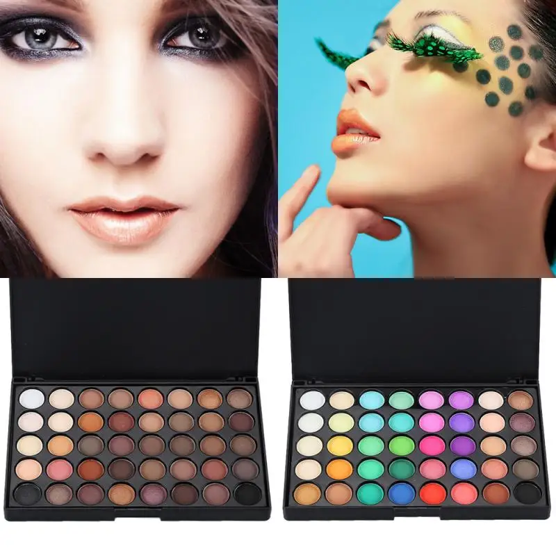40 Color Sexy Eyeshadow Palette Cosmetic Long Lasting Sweat Proof Waterproof Matte Pearlescent Shimmer Big Eye Makeup TSLM1 |