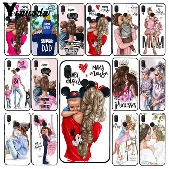 

Yinuoda Fashion Black Brown Hair Baby Mom Girl Queen Phone Case for Xiaomi Redmi Note 7 5 4 Redmi 5plus 6A Note8 4X Note8Pro