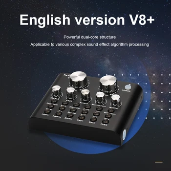 

Sound Card For Phone Metal USB Rechargeable Live Streaming Voice Changer Sound Card Digital