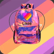 Модный рюкзак likee app дорожный для мальчиков и девочек школьная