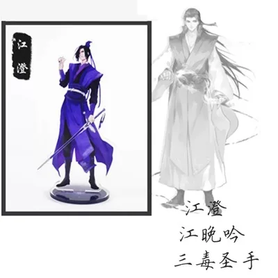 Прозрачный Аниме Mo Dao Zu Shi акриловые подставки Wei Wuxian Lan Wangji фигурка модель держатель пластины аниме вокруг фанатов подарок - Цвет: Прозрачный