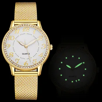 Luxury womens Watches Mesh Stainless Steel Casual Bracelet Quartz Watch Watch Ladies Watch Clock Reloj Mujer Relogio Feminino